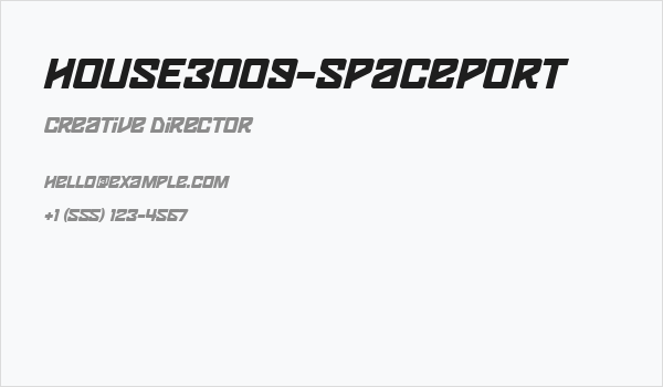 HOUSE3009-Spaceport Business Card