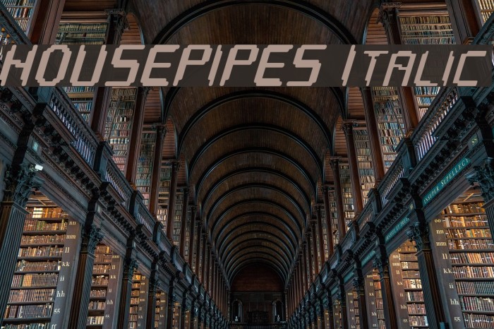 HOUSEPIPES Italic Font examples