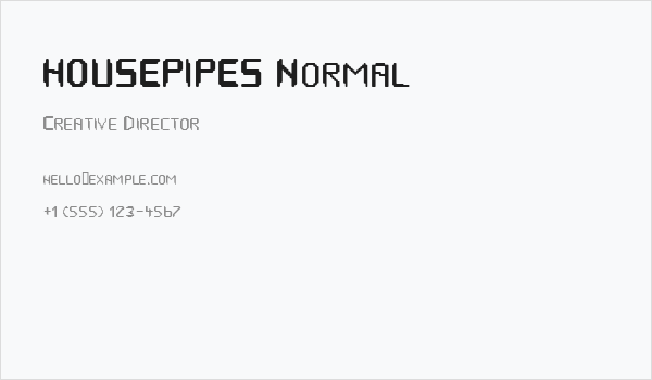 HOUSEPIPES Normal Business Card