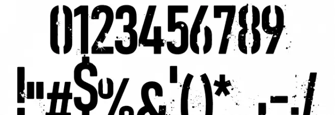 HOWITZER Font OTHER CHARS