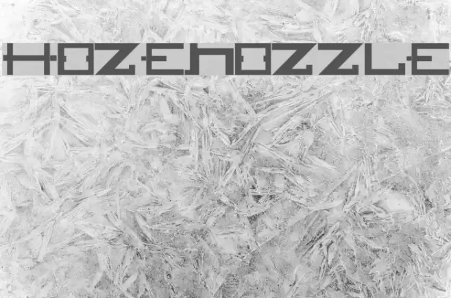 HOZENOZZLE Font examples