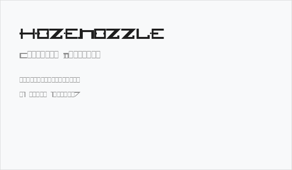 HOZENOZZLE Business Card