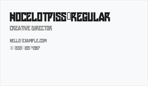 HOcelotPiss-Regular Business Card