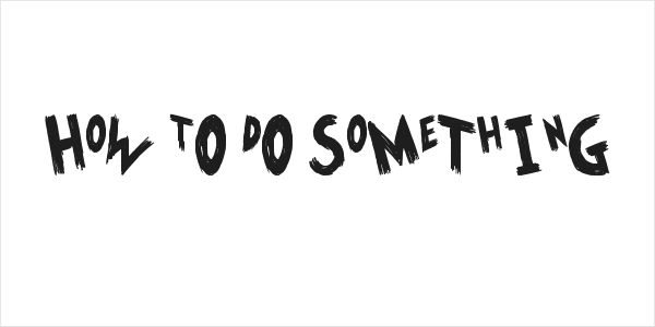 HoW tO dO SoMeThInG Logo