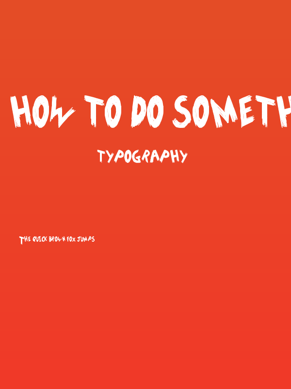 HoW tO dO SoMeThInG Poster