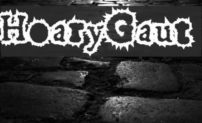 HoaryGaut Font examples