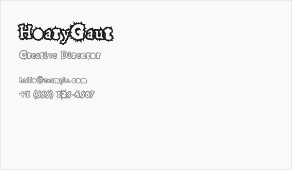 HoaryGaut Business Card