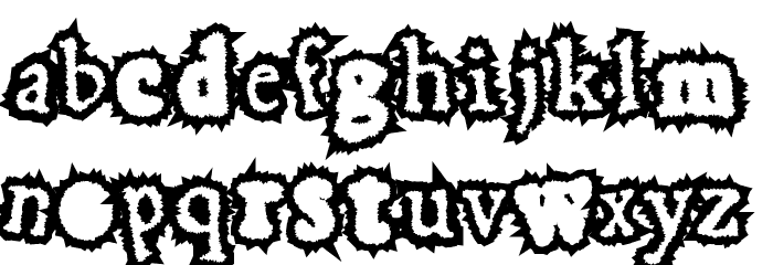 HoaryGaut Font LOWERCASE