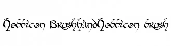 Hobbiton BrushhandHobbiton brush  नि: शुल्क फ़ॉन्ट्स डाउनलोड