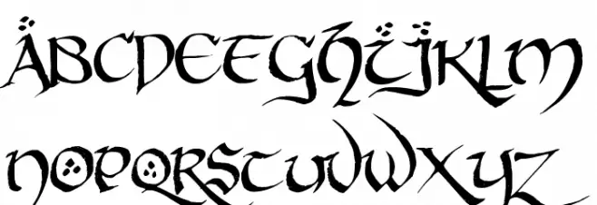 Hobbiton BrushhandHobbiton brush Polices MAJUSCULES