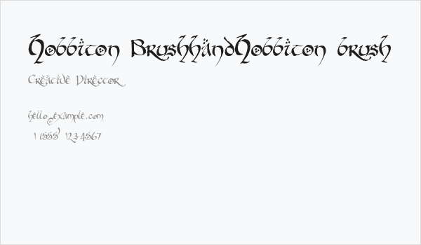 Hobbiton BrushhandHobbiton brush Business Card