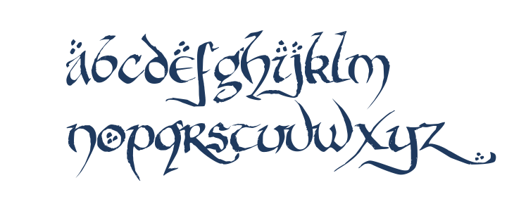 Hobbiton BrushhandHobbiton brush Lowercase