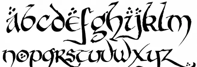 Hobbiton BrushhandHobbiton brush フォント 小文字
