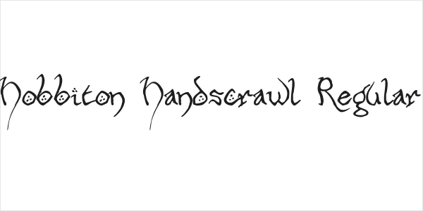 Hobbiton Handscrawl Regular Logo