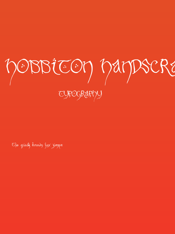 Hobbiton Handscrawl Regular Poster