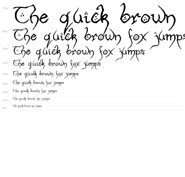 Hobbiton Handscrawl Regular Waterfall