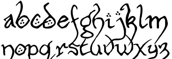 Hobbiton Handscrawl Regular Font LOWERCASE