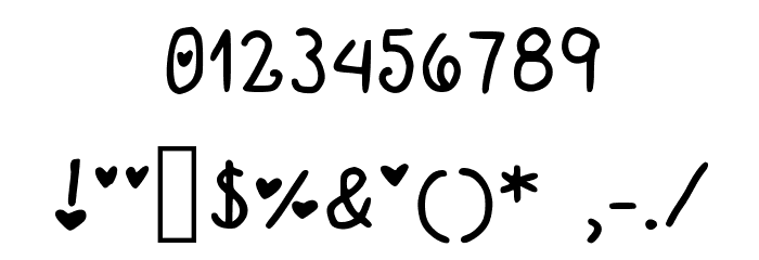 Hobby NeruChan Medium Font OTHER CHARS