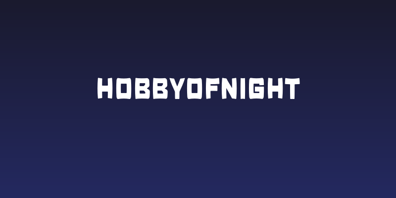 Hobbyofnight Social Header