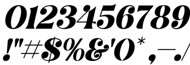 Hochagi Italic Font OTHER CHARS