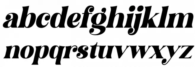 Hochagi Italic Font LOWERCASE