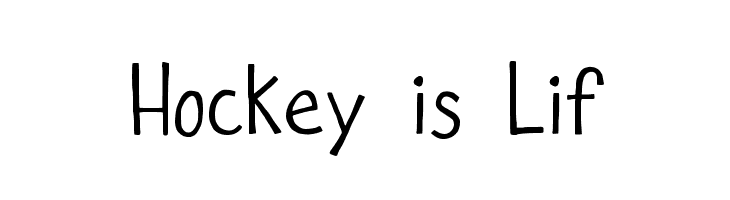 Hockey is Lif Font