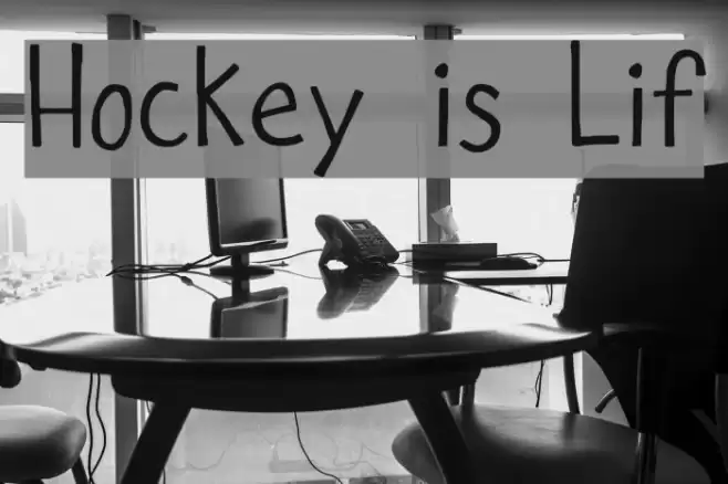 Hockey is Lif Font examples