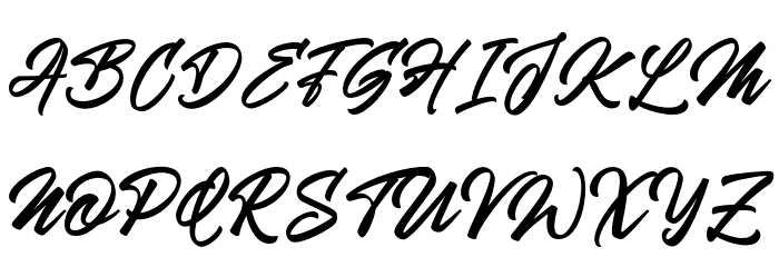 HockieScript Font UPPERCASE