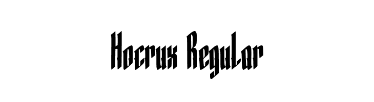 Hocrux Regular फ़ॉन्ट