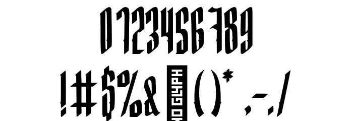 Hocrux Regular Шрифта ДРУГИЕ символов