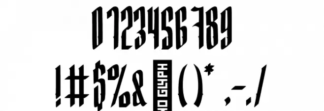 Hocrux Regular Шрифта ДРУГИЕ символов