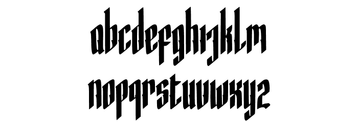 Hocrux Regular Шрифта строчной