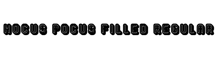 Hocus Pocus Filled Regular  Free Fonts Download