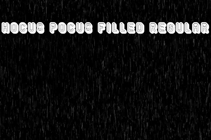 Hocus Pocus Filled Regular Font examples