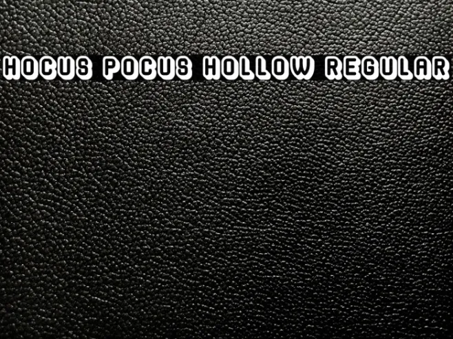 Hocus Pocus Hollow Regular Example 1
