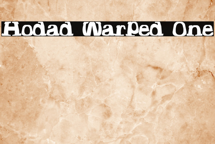 Hodad Warped One Font examples