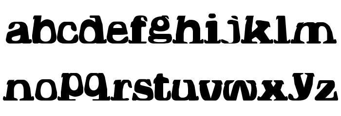 Hodad Warped One Font LOWERCASE