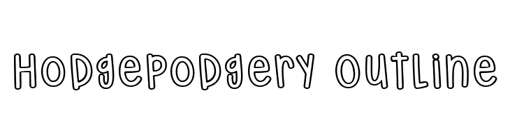 Hodgepodgery Outline Шрифта