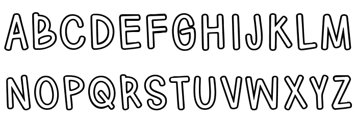 Hodgepodgery Outline Шрифта ВЕРХНИЙ