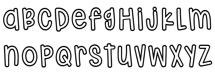 Hodgepodgery Outline Шрифта строчной