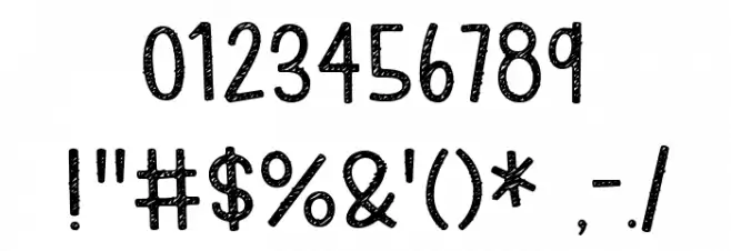 Hodgepodgery Sketched Font OTHER CHARS