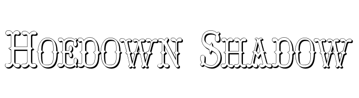 Hoedown Shadow Font