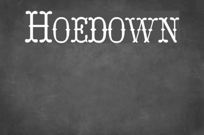 Hoedown Font examples