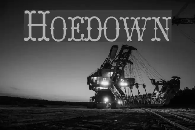Hoedown Font examples