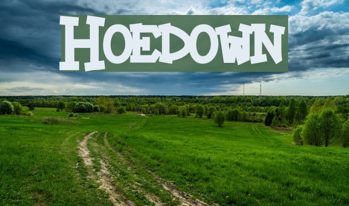 Hoedown Font examples