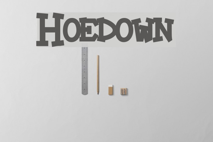 Hoedown Font examples