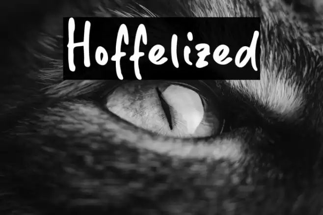 Hoffelized Font examples