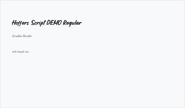Hoffers Script DEMO Regular Business Card