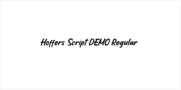 Hoffers Script DEMO Regular Logo