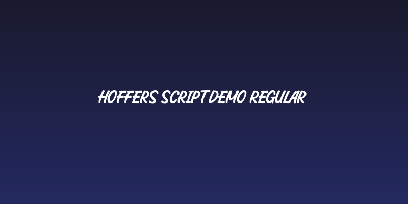 Hoffers Script DEMO Regular Social Header